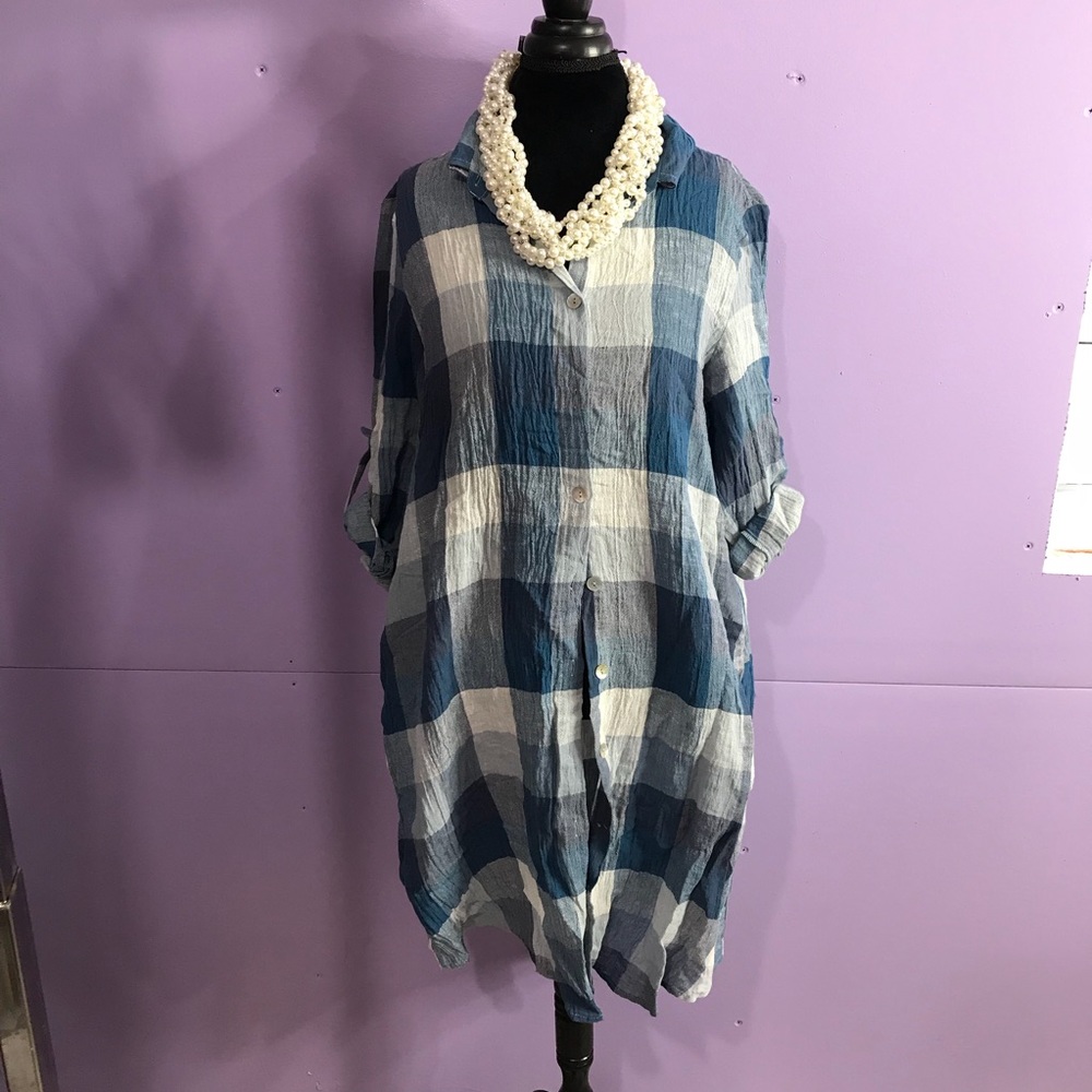 Oversized button down shirt/dress